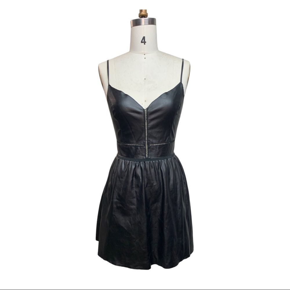 B1 Paper Heart Leather Mini Dress Size 8